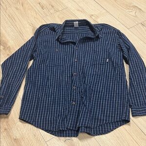 Patagonia Blue and White Striped Casual Shirt